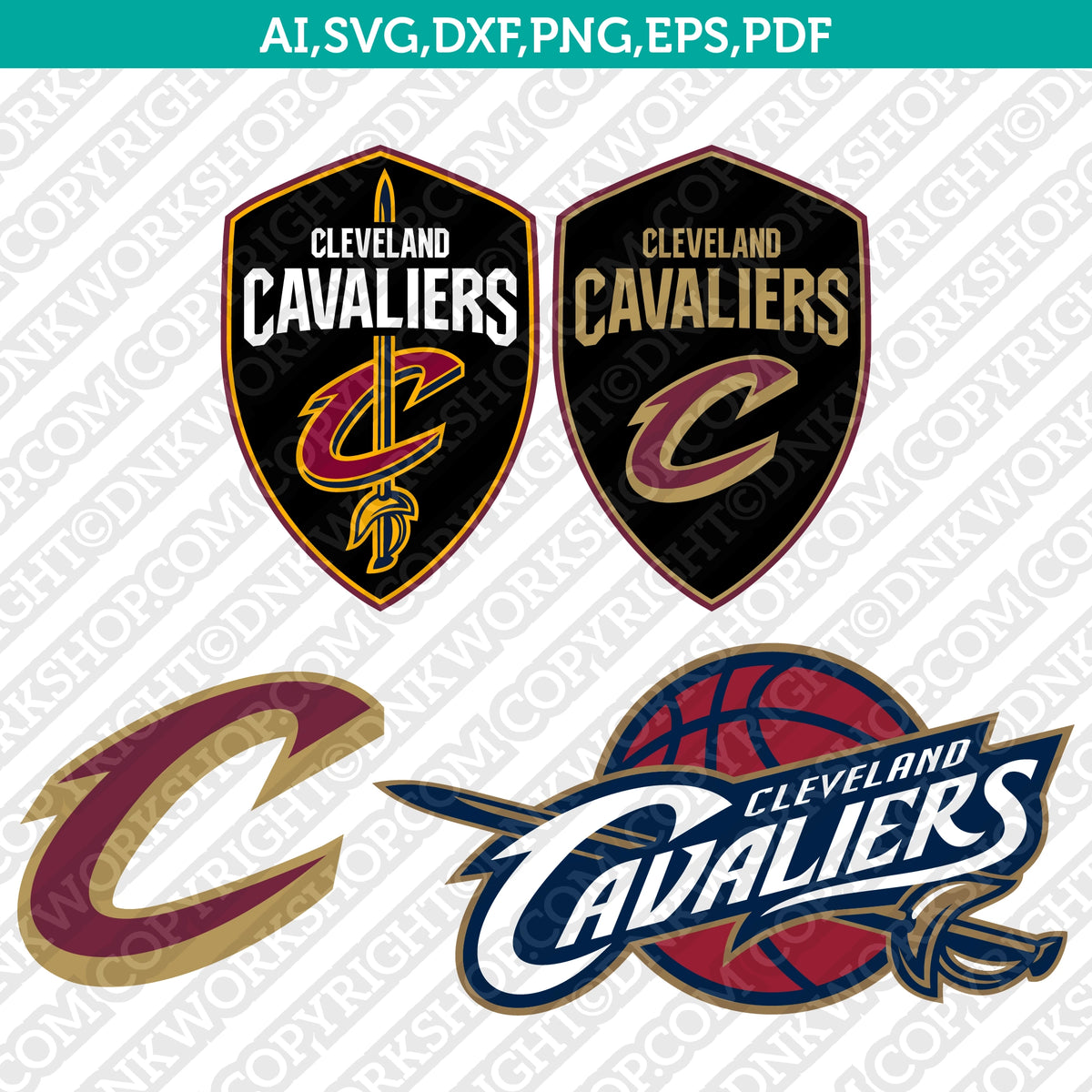 Cleveland Cavaliers Logo SVG | NBA Vector Files for Cricut – DNKWorkshop