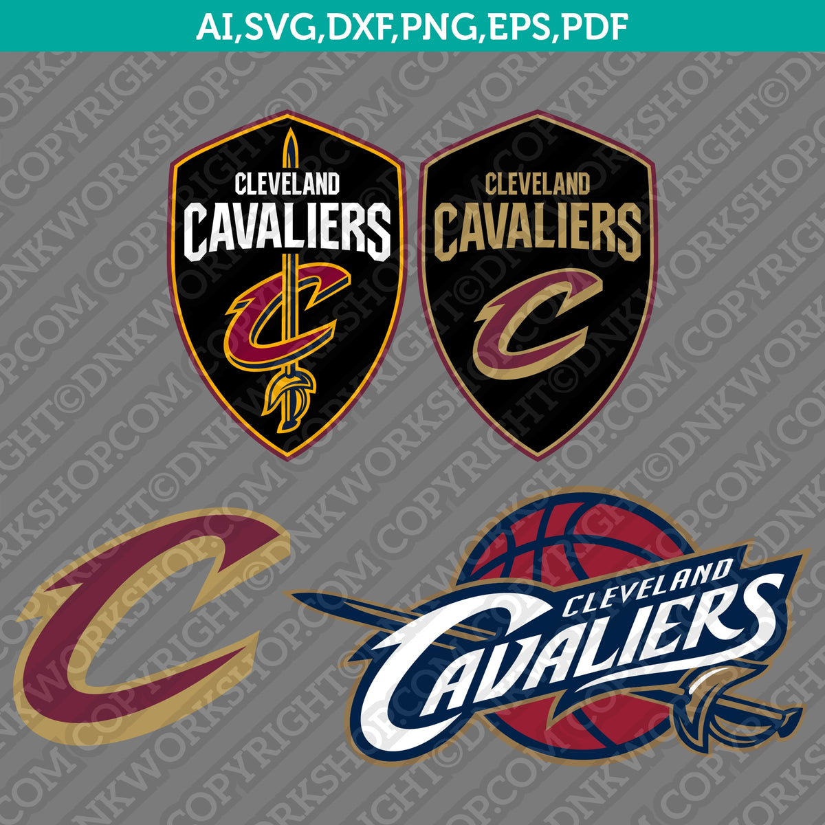 Cleveland Cavaliers Logo SVG | NBA Vector Files for Cricut – DNKWorkshop