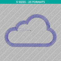 Cloud Embroidery Design - 5 Sizes - INSTANT DOWNLOAD