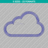 Cloud Embroidery Design - 5 Sizes - INSTANT DOWNLOAD