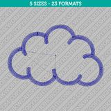 Cloud Symbol Embroidery Design - 5 Sizes - INSTANT DOWNLOAD