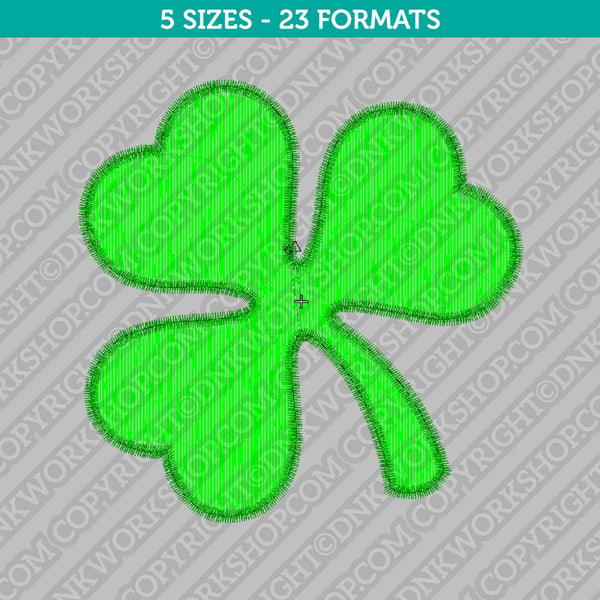 Clover Leaf Embroidery Design - 5 Sizes - INSTANT DOWNLOAD