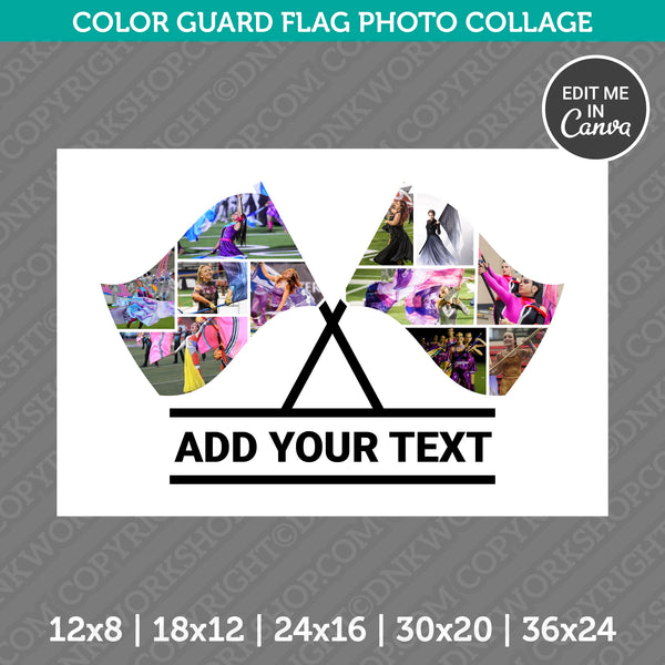 Color Guard Flag Photo Collage Template – DNKWorkshop
