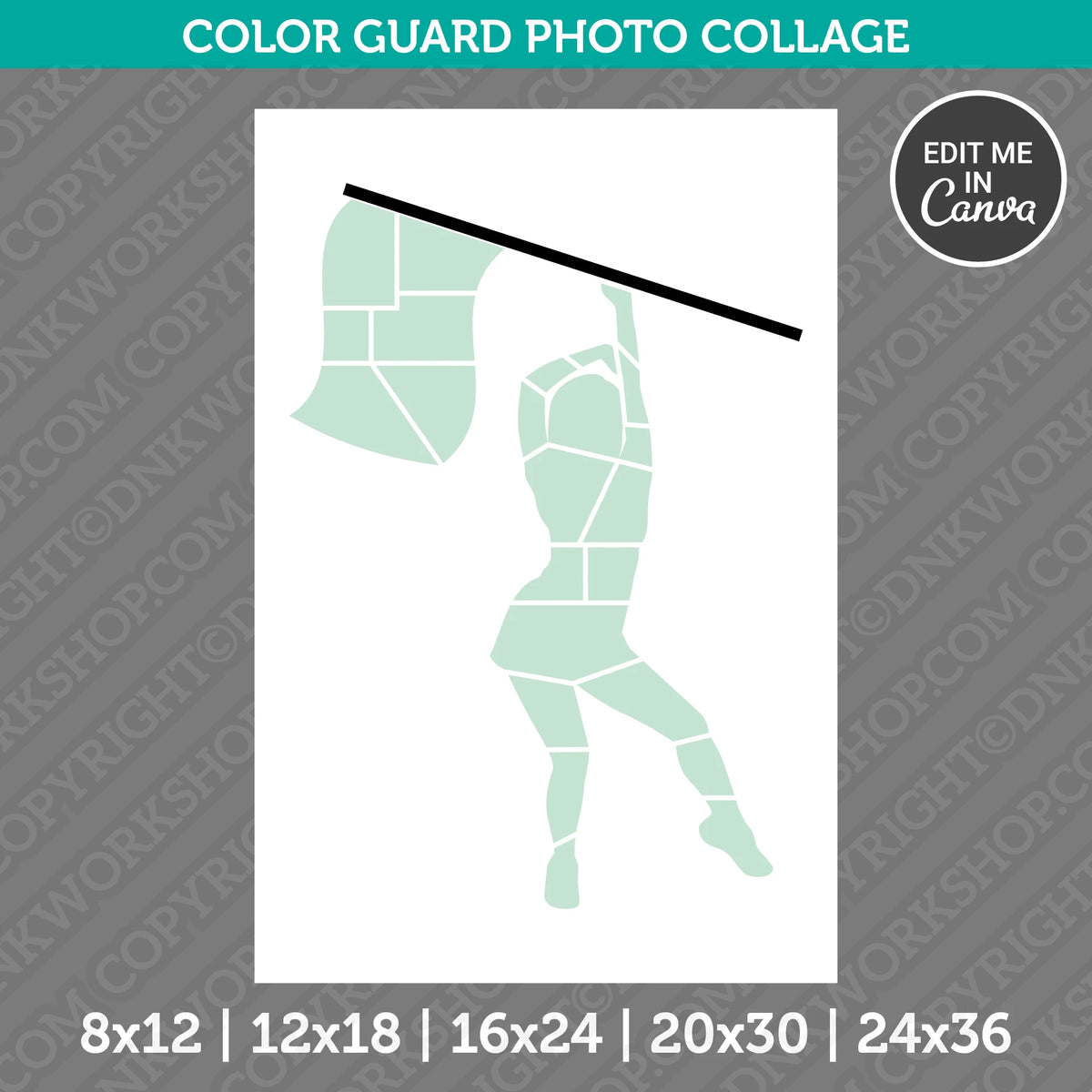 Color Guard Photo Collage Template Canva PDF – DNKWorkshop