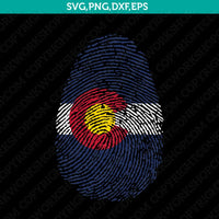 Colorado Flag It's In My DNA Fingerprint SVG Vector Cricut Cut File Clipart Png Eps Dxf