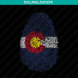 Colorado Flag It's In My DNA Fingerprint SVG Vector Cricut Cut File Clipart Png Eps Dxf