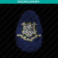 Connecticut Flag It's In My DNA Fingerprint SVG Vector Cricut Cut File Clipart Png Eps Dxf