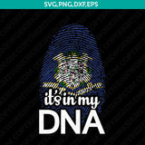 Connecticut Flag It's In My DNA Fingerprint SVG Vector Cricut Cut File Clipart Png Eps Dxf