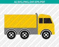 Construction Transportation Dump Truck Crane Tractor Excavator Backhoe SVG Vector Cricut Cut File Clipart Png Eps Dxf