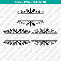 Cooking Kitchen Monogram Frame SVG Cut File Cricut Vector Sticker Decal Silhouette Cameo Dxf PNG Eps