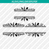 Cooking Kitchen Monogram Frame SVG Cut File Cricut Vector Sticker Decal Silhouette Cameo Dxf PNG Eps