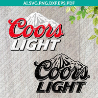 Coors Light Beer SVG Sticker Decal Silhouette Cameo Cricut Cut File Clipart Png Eps Dxf Vector