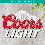 Coors Light Beer SVG Sticker Decal Silhouette Cameo Cricut Cut File Clipart Png Eps Dxf Vector