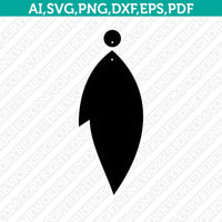 Cork Boho Leaf Earring Template SVG Silhouette Cameo Vector Cricut Laser Cut File Png Eps Dxf