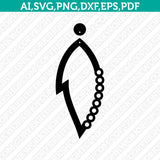 Cork Boho Leaf Earring Template SVG Silhouette Cameo Vector Cricut Laser Cut File Png Eps Dxf
