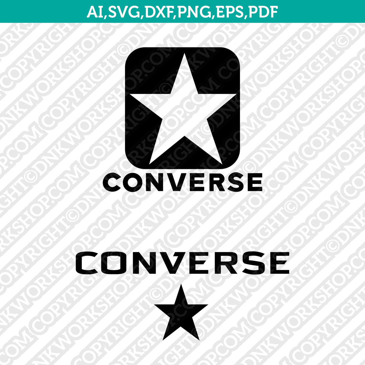 Converse Logo SVG Silhouette Cameo Cricut Cut File Vector Png Eps Dxf ...