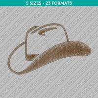 Cowboy Hat Embroidery Design – 5 Sizes - INSTANT DOWNLOAD