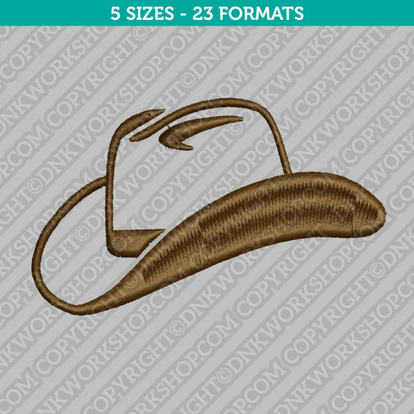 Cowboy Hat Embroidery Design – 5 Sizes - INSTANT DOWNLOAD