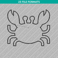 Outline Crab Embroidery Design Animal - 5 Sizes - INSTANT DOWNLOAD