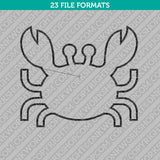 Outline Crab Embroidery Design Animal - 5 Sizes - INSTANT DOWNLOAD