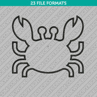 Outline Crab Embroidery Design Animal - 5 Sizes - INSTANT DOWNLOAD
