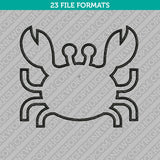 Outline Crab Embroidery Design Animal - 5 Sizes - INSTANT DOWNLOAD