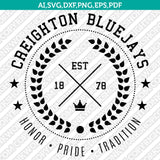 Creighton Bluejays Logo SVG Bundle | NCAA College Vector Cricut