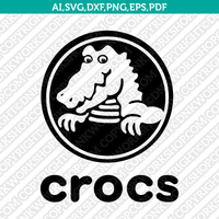Crocs Logo SVG Silhouette Cameo Cricut Cut File Vector Png Eps Dxf