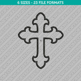 Cross Outline Embroidery Design - 6 Sizes - INSTANT DOWNLOAD