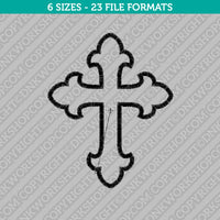 Cross Outline Embroidery Design - 6 Sizes - INSTANT DOWNLOAD