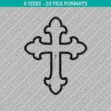Cross Outline Embroidery Design - 6 Sizes - INSTANT DOWNLOAD