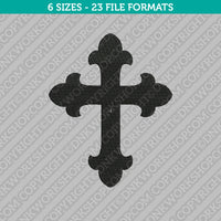 Cross Symbol Embroidery Design - 6 Sizes - INSTANT DOWNLOAD