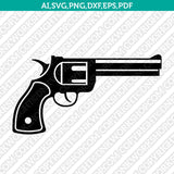 Crossed Guns Double Gun Cowboy Revolver Handgun Pistol Shooting SVG Cut File Cricut Vector Sticker Decal Silhouette Cameo Dxf PNG Eps