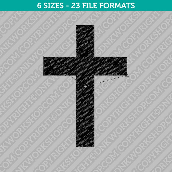 Cross Icon Embroidery Design - 6 Sizes - INSTANT DOWNLOAD