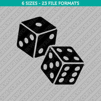 Dice Cube Machine Embroidery Design - 6 Sizes - INSTANT DOWNLOAD