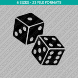 Dice Cube Machine Embroidery Design - 6 Sizes - INSTANT DOWNLOAD