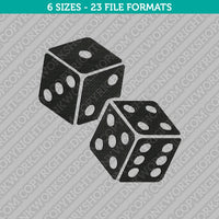 Dice Cube Machine Embroidery Design - 6 Sizes - INSTANT DOWNLOAD
