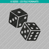 Dice Cube Machine Embroidery Design - 6 Sizes - INSTANT DOWNLOAD