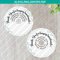 Cup Care Circle Instruction Label Care Card Thank You for Buying Handmade Cup SVG Silhouette Cameo Cricut Cut File Vector Png Eps Dxf