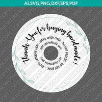 Cup Care Circle Instruction Label Care Card Thank You for Buying Handmade Cup SVG Silhouette Cameo Cricut Cut File Vector Png Eps Dxf