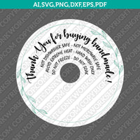 Cup Care Circle Instruction Label Care Card Thank You for Buying Handmade Cup SVG Silhouette Cameo Cricut Cut File Vector Png Eps Dxf