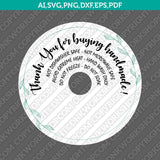Cup Care Circle Instruction Label Care Card Thank You for Buying Handmade Cup SVG Silhouette Cameo Cricut Cut File Vector Png Eps Dxf