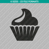 Cupcake Embroidery Design - 6 Sizes - INSTANT DOWNLOAD