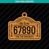 Editable Custom Christmas Zip Code Ornament SVG Cut File Vector Cricut Png
