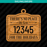 Editable Custom Christmas Zip Code Ornament SVG Cut File Vector Cricut Png