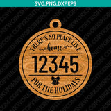 Editable Custom Christmas Zip Code Ornament SVG Cut File Vector Cricut Png