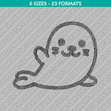 Cute Baby Seal Embroidery Design - 6 Sizes - INSTANT DOWNLOAD