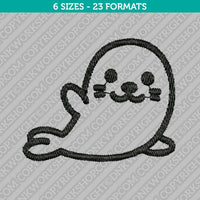 Cute Baby Seal Embroidery Design - 6 Sizes - INSTANT DOWNLOAD