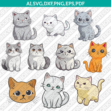 Cute cat SVG design for Cricut and laser cutting projects