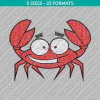 Cute Crab Embroidery Design - 5 Sizes - INSTANT DOWNLOAD